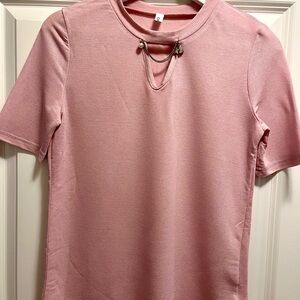 Elegant Pink Women's Knit Top